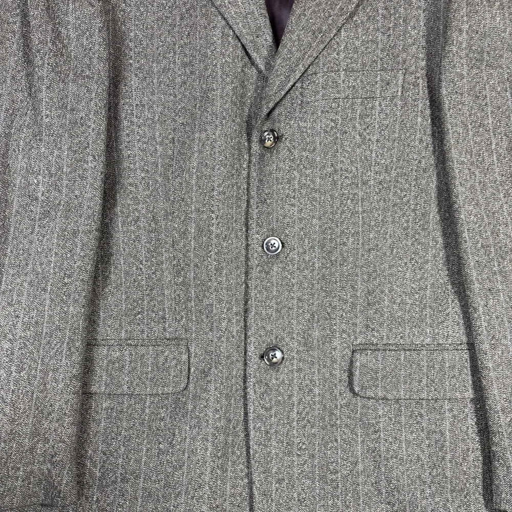 Banana Republic Jacket Pinstripe 3 button‎ Wool Twill Blazer Made in Italy 42R